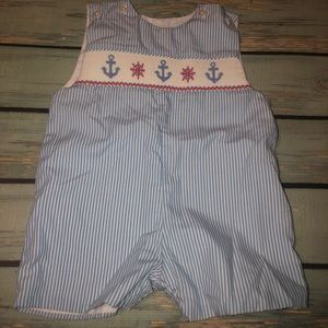 Smocked Nautical JonJon - ONLY WORN 1X